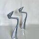 Pair of aluminium candlesticks by Matthew Hilton