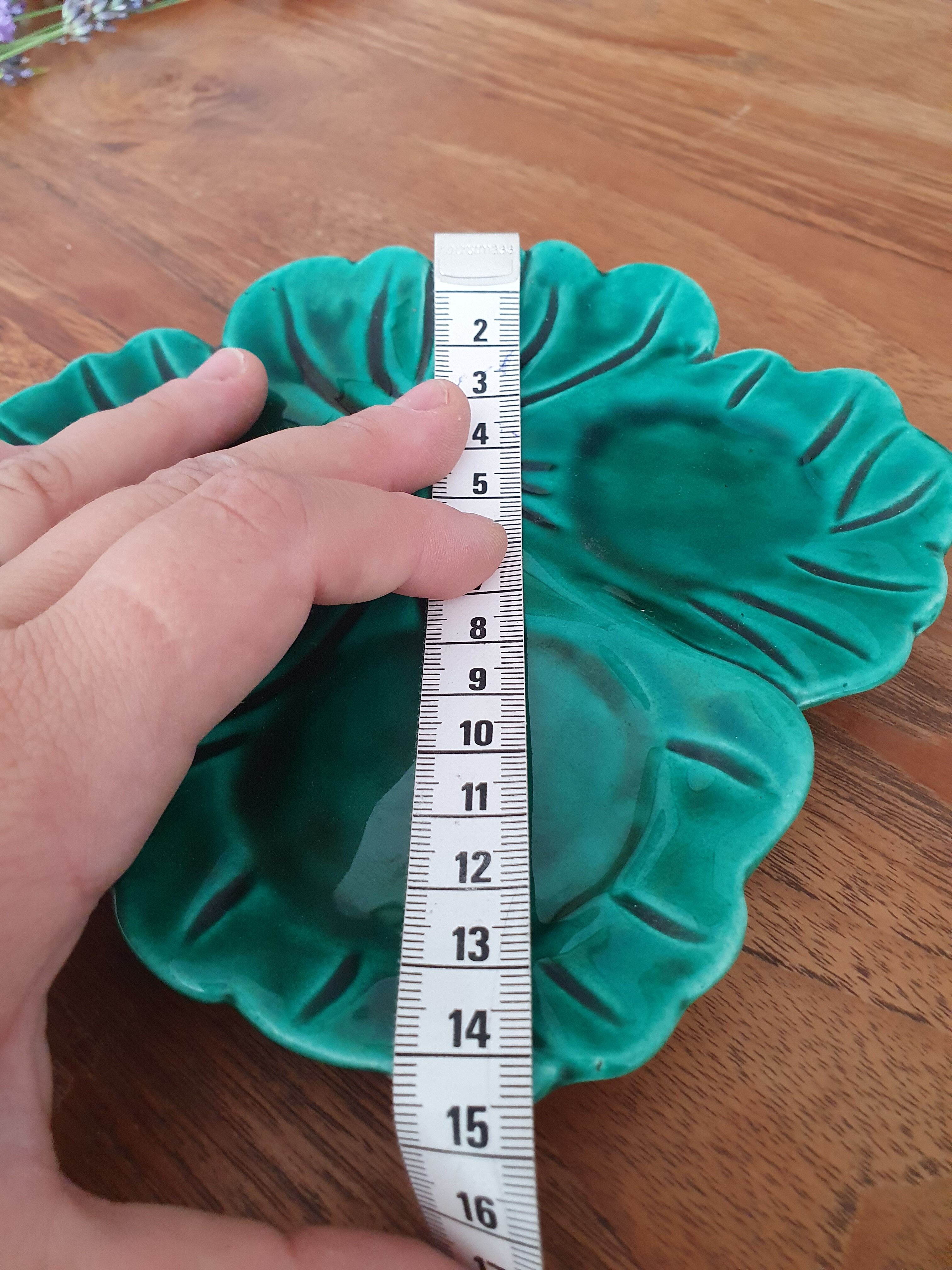 Trinket bowl green ceramic sheet