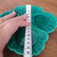 Vide poche feuille en céramique vert