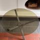 Chromed metal and smoked glass dining table, 1970