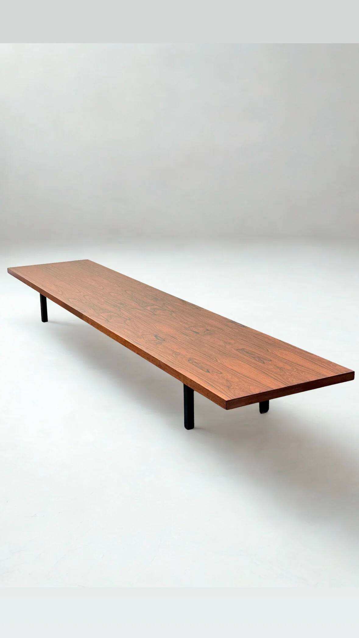 XL rosewood bench from the mid-century