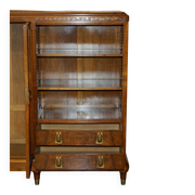 Art Nouveau library in burr walnut by Léon Jallot