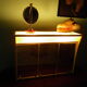 Pharmacy cabinet, 3 mirror doors, double lighting, power outlet and Bakelite switch