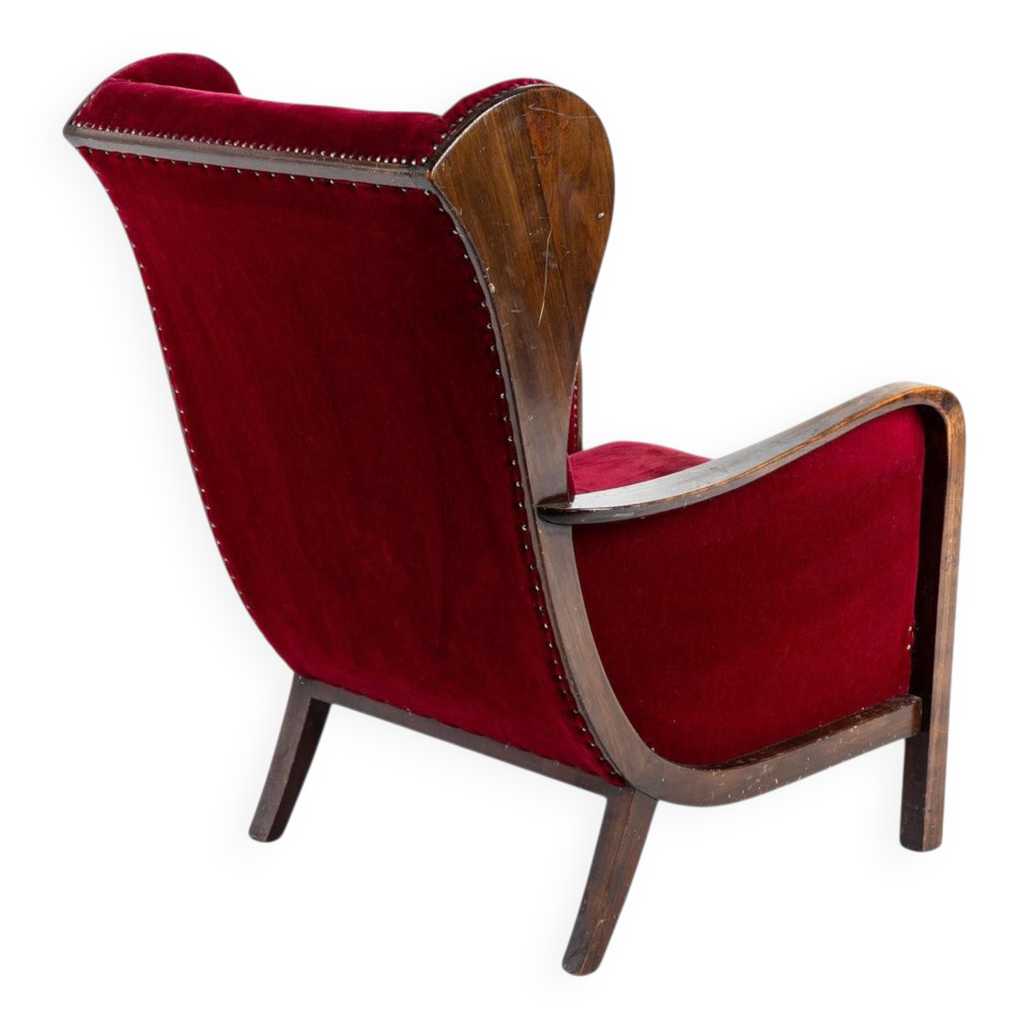 A rare high-backed lounge chair by Knoll, Art Deco.