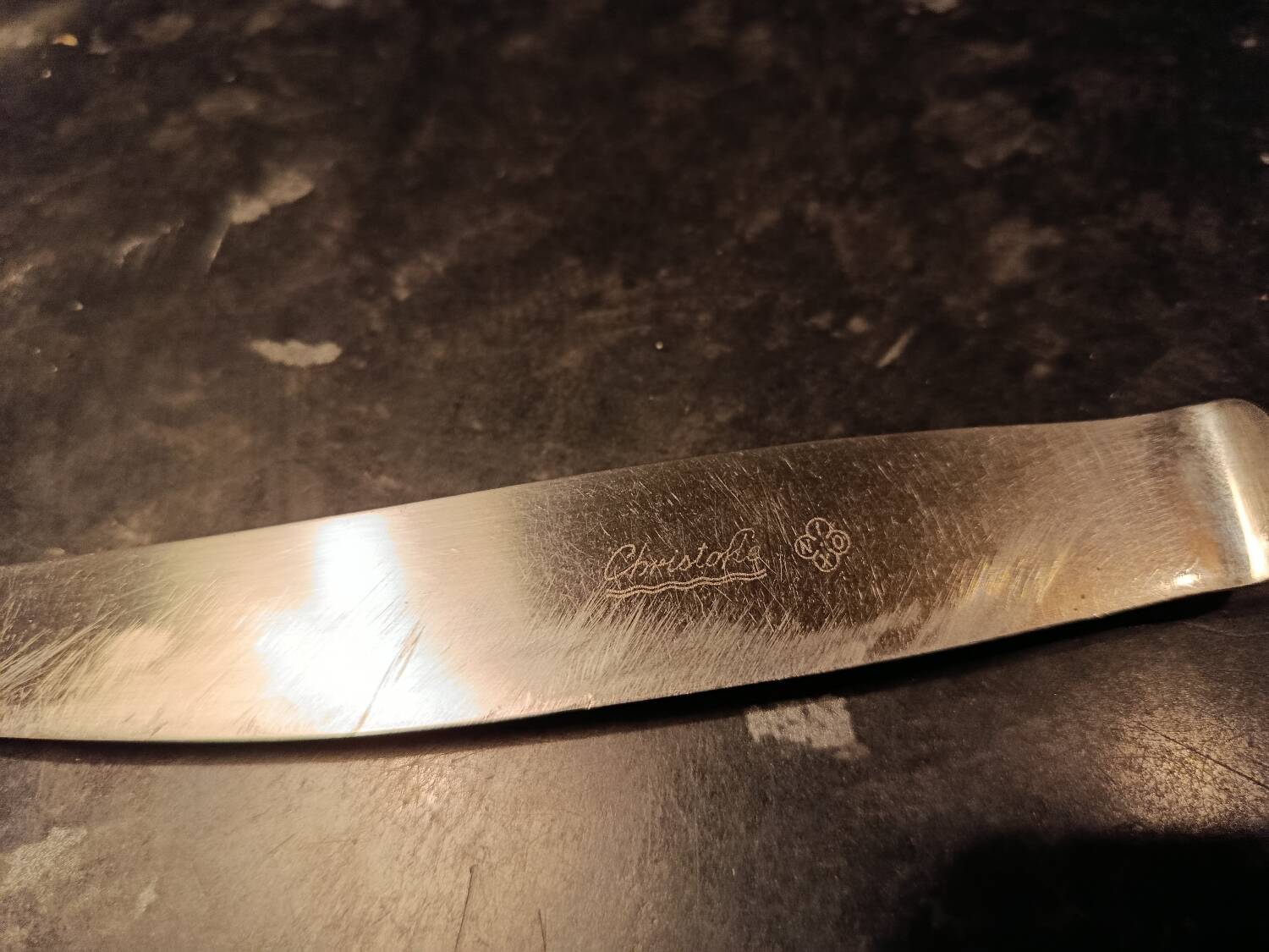 3 Christofle table knives