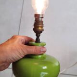 Vintage apple green table lamp