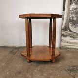 Art deco style serving table in walnut veneer