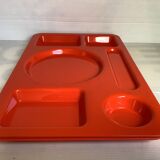 Pair of orange guzzini meal trays