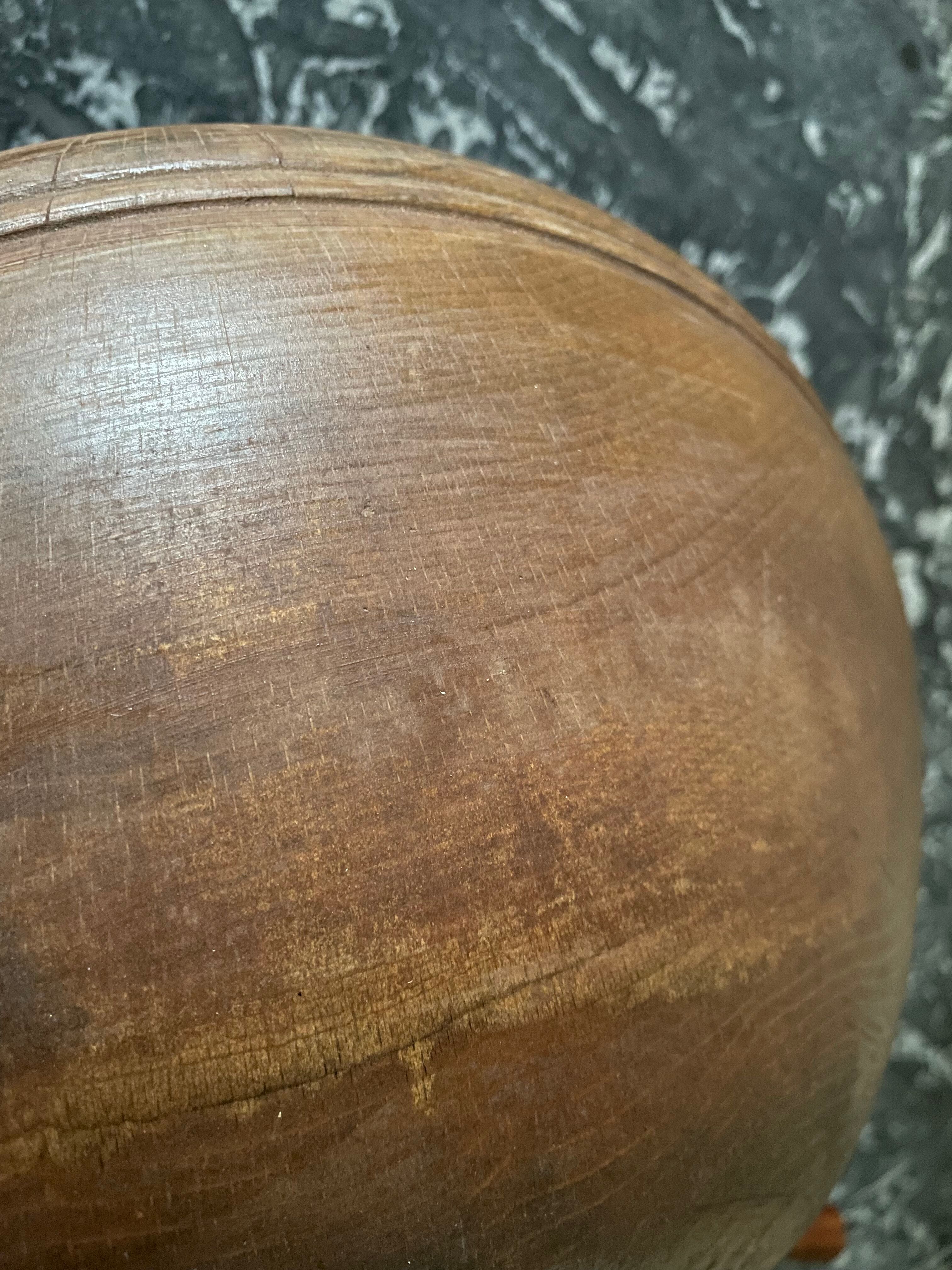 Raw wooden salad bowl
