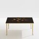 Maison Baguès bamboo brass Chinese lacquered small coffee table 1950s