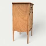 Art nouveau side table in raw wood