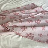 Large rectangular cotton damask tablecloth