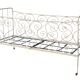 Bed in wrought iron of time end XIX painted white