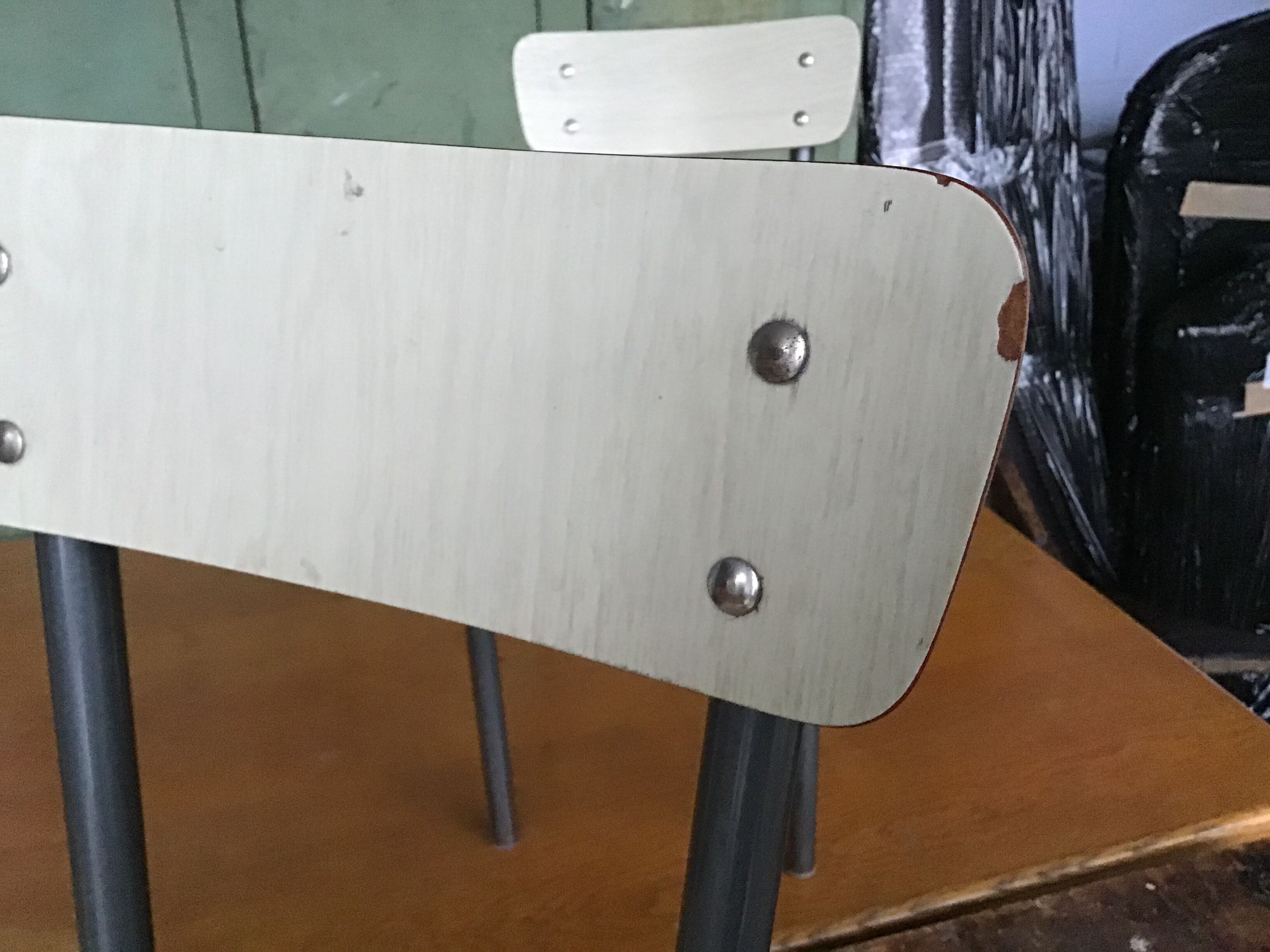 Pair of small kindergarten chairs formica vintage 1960S