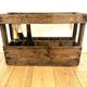 Vintage wooden wine case locker old bottle with HD monogram
