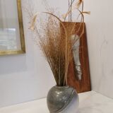 Grey potter's ball vase