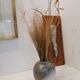 Grey potter's ball vase