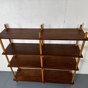 Mid-century modernist teak stick wall cabinet attributed to Willem Lutjens for Gouda Den Boer, 1950s
