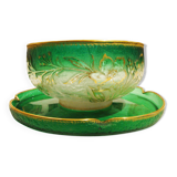 Daum Nancy bowl and tray (Cross of Lorraine)