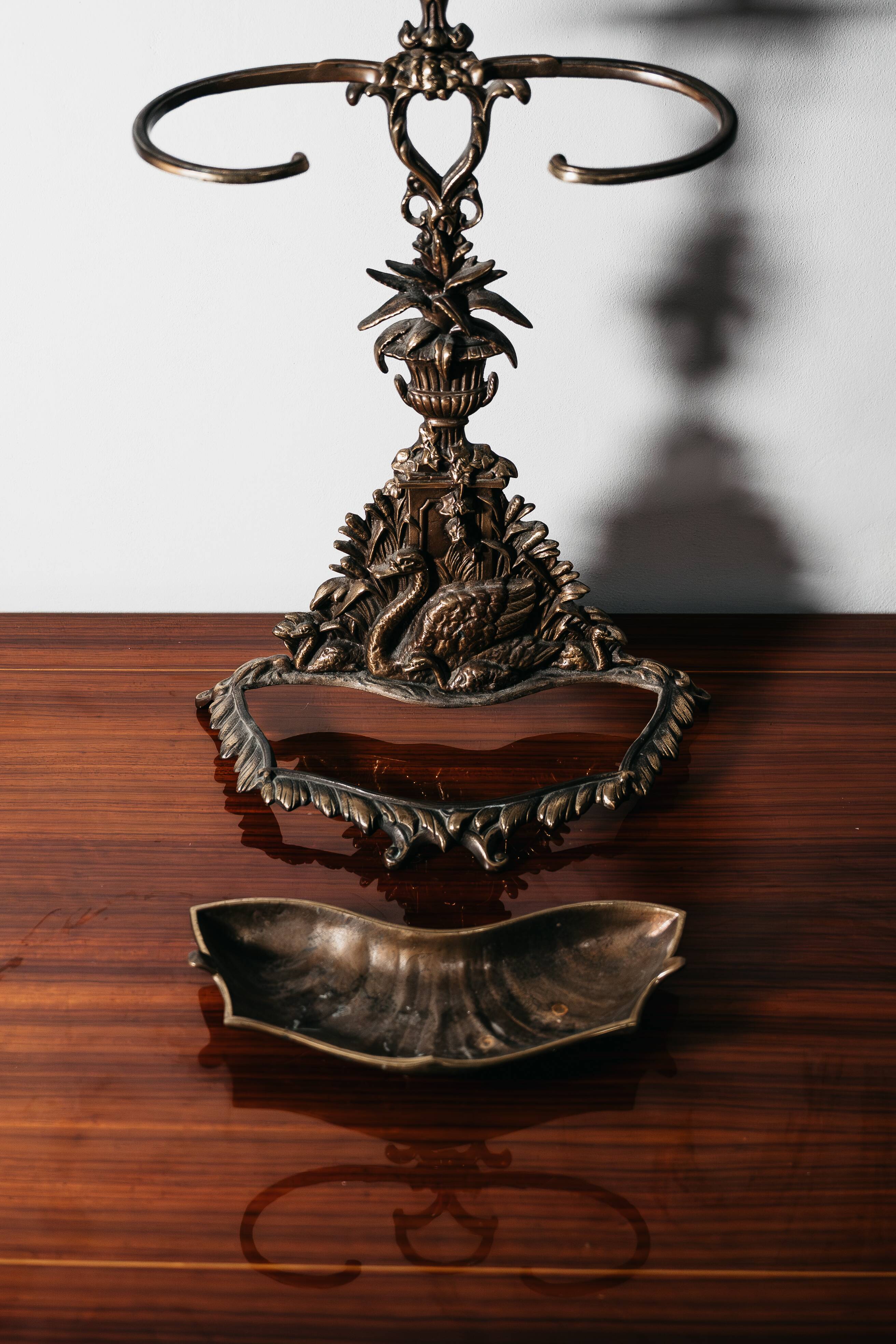 Portaombrelli Art Nouveau in ottone Francia, anni '60 Vintage Design