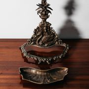 Portaombrelli Art Nouveau in ottone Francia, anni '60 Vintage Design