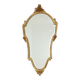 Miroir cranté en or classique Deknudt, biseauté, style Louis XVI, 94 cm