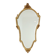Miroir cranté en or classique Deknudt, biseauté, style Louis XVI, 94 cm