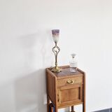Art Deco style bedside table in solid oak, 1930s
