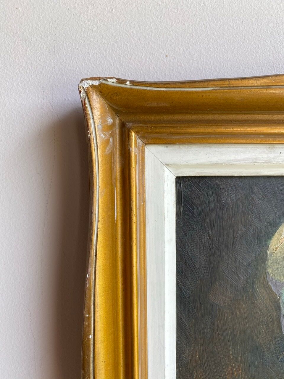 Old painting, portrait of a man with a turban, 20th century, signed