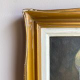 Old painting, portrait of a man with a turban, 20th century, signed
