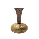 Mid-century cream parchment vase, Aldo Tura Italy 1950s