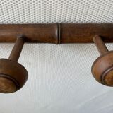 Wooden wall coat rack with 8 hooks
