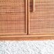 Buffet rotin vintage circa années 70