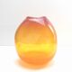 Vase boule orange soufflé à la main de L'Oca Nera (Italie)