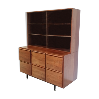 Old cabinet with drawers and showcase