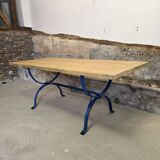 Table en fer forgé et bois massif