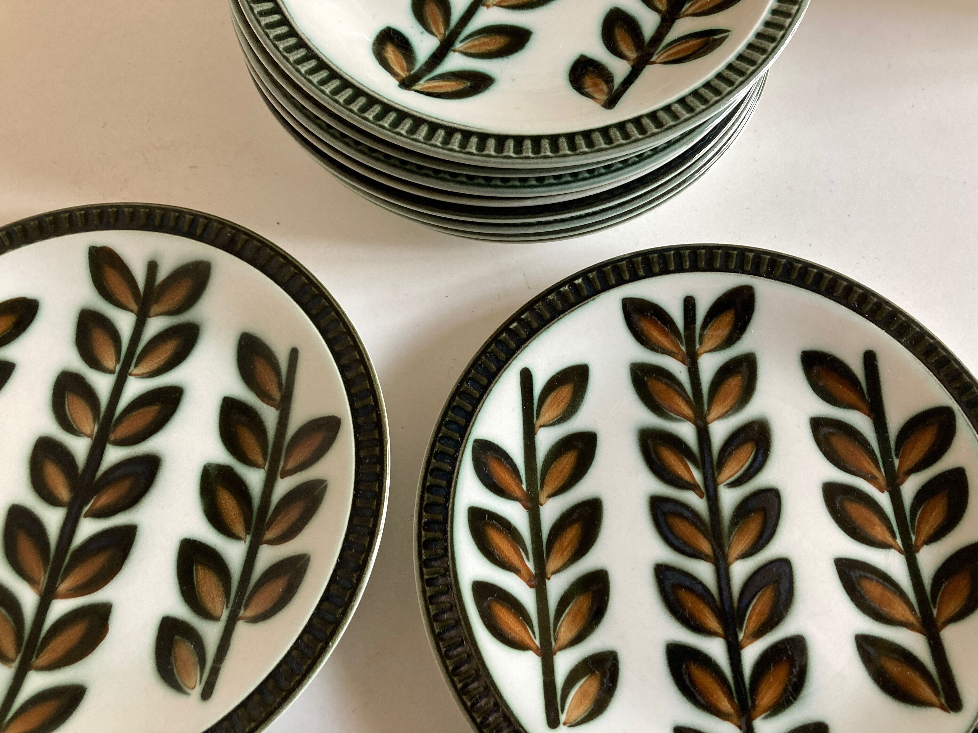 Set of 11 plates Rambouillet Boch 1960