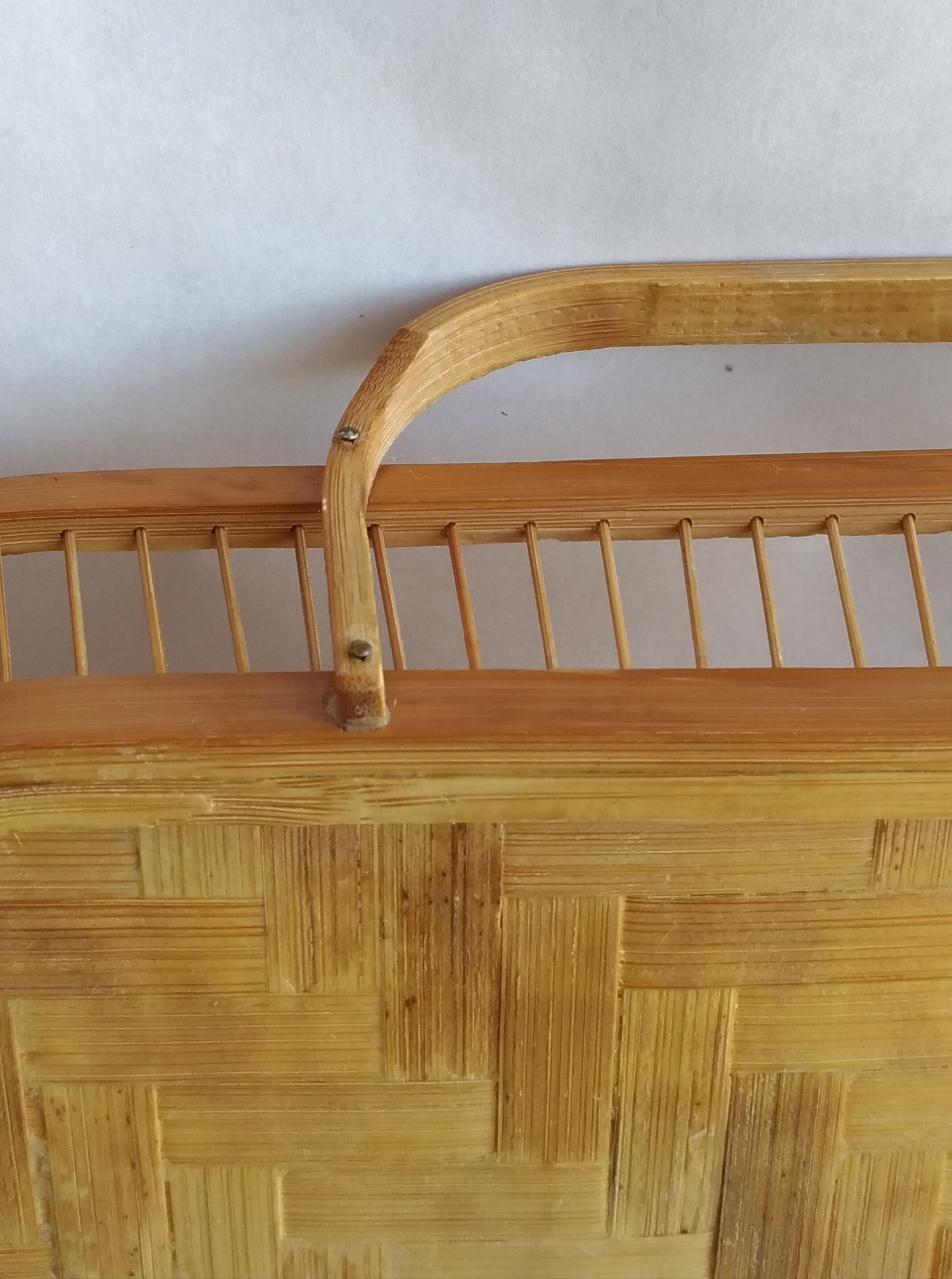 Woven bamboo tray 1960