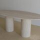 Calypso Oval Dining Table - Natural Travertine