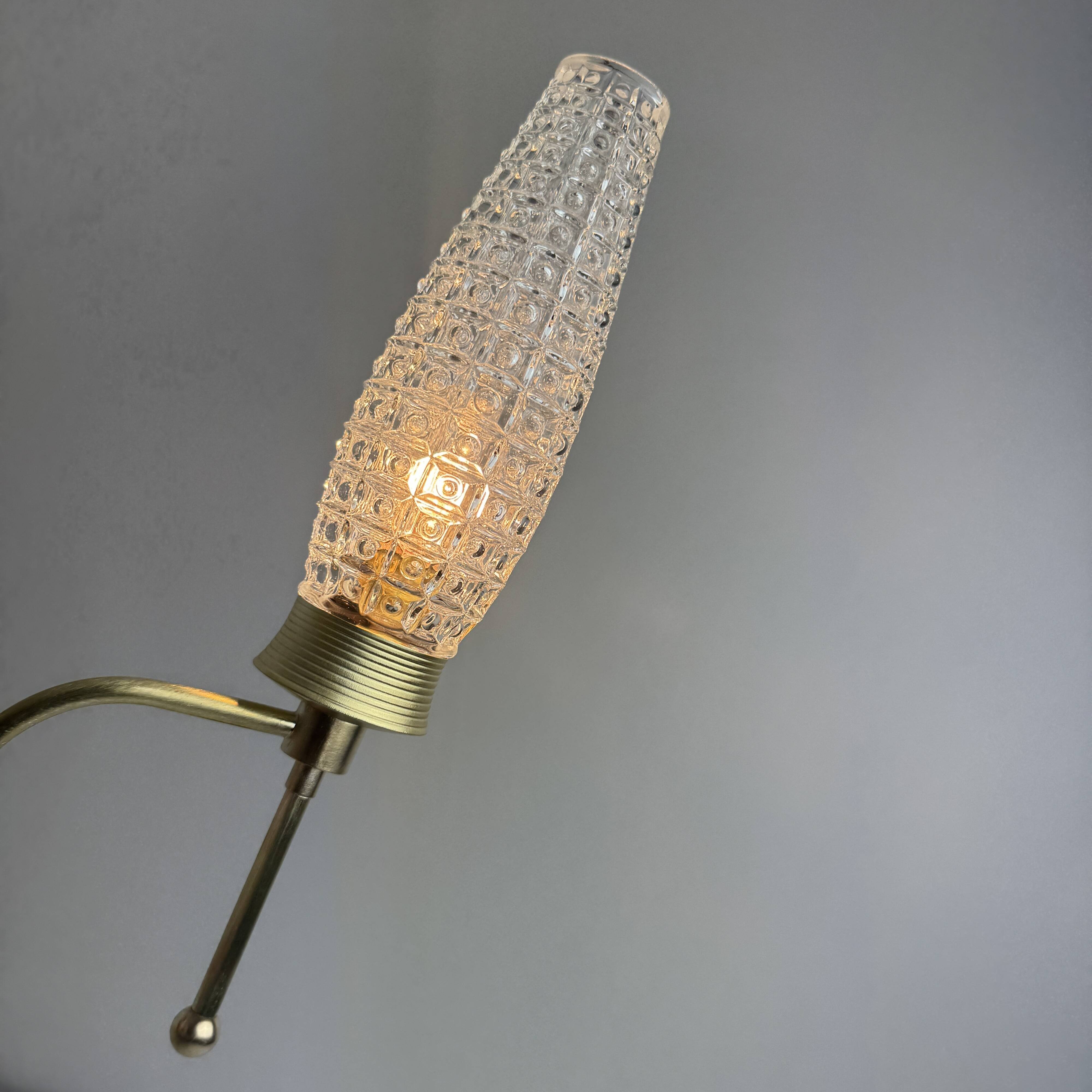 Pair of antique wall lights 1950 vintage
