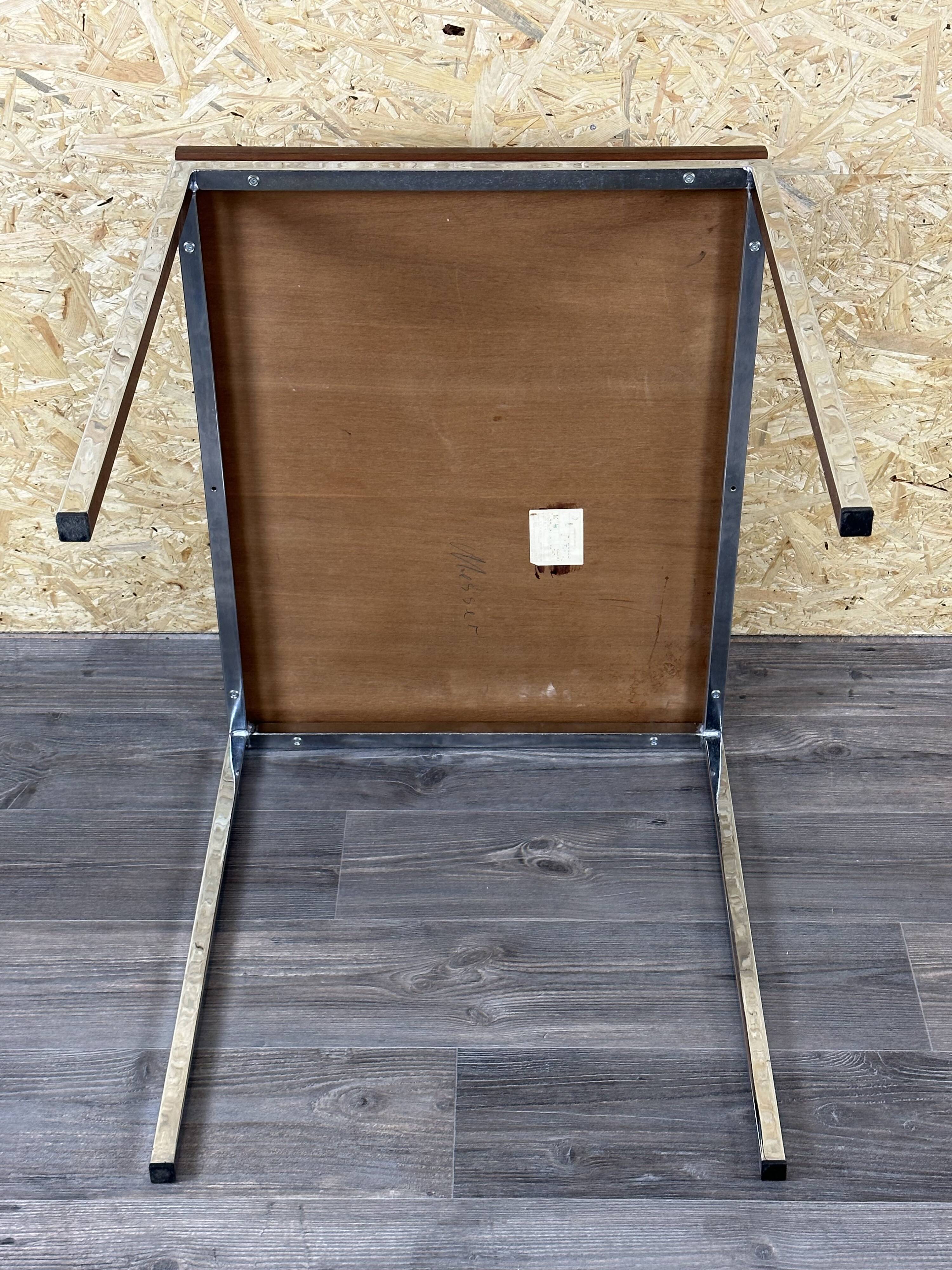 60s 70s teak office table desk chrome frame Danish design