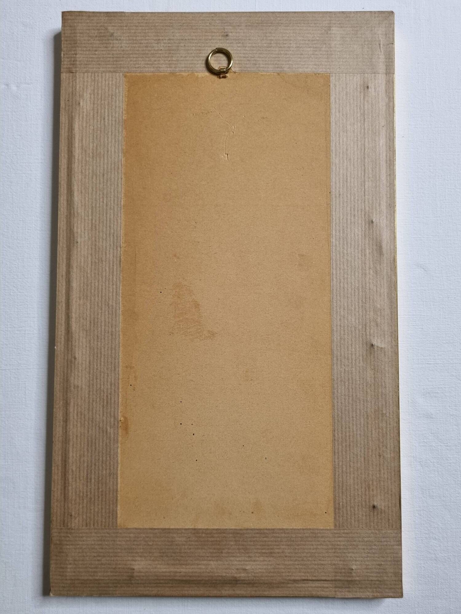 Charcoal study of a male nude, attributed to Maurice de Bus, gilded frame, 21 x 36 cm