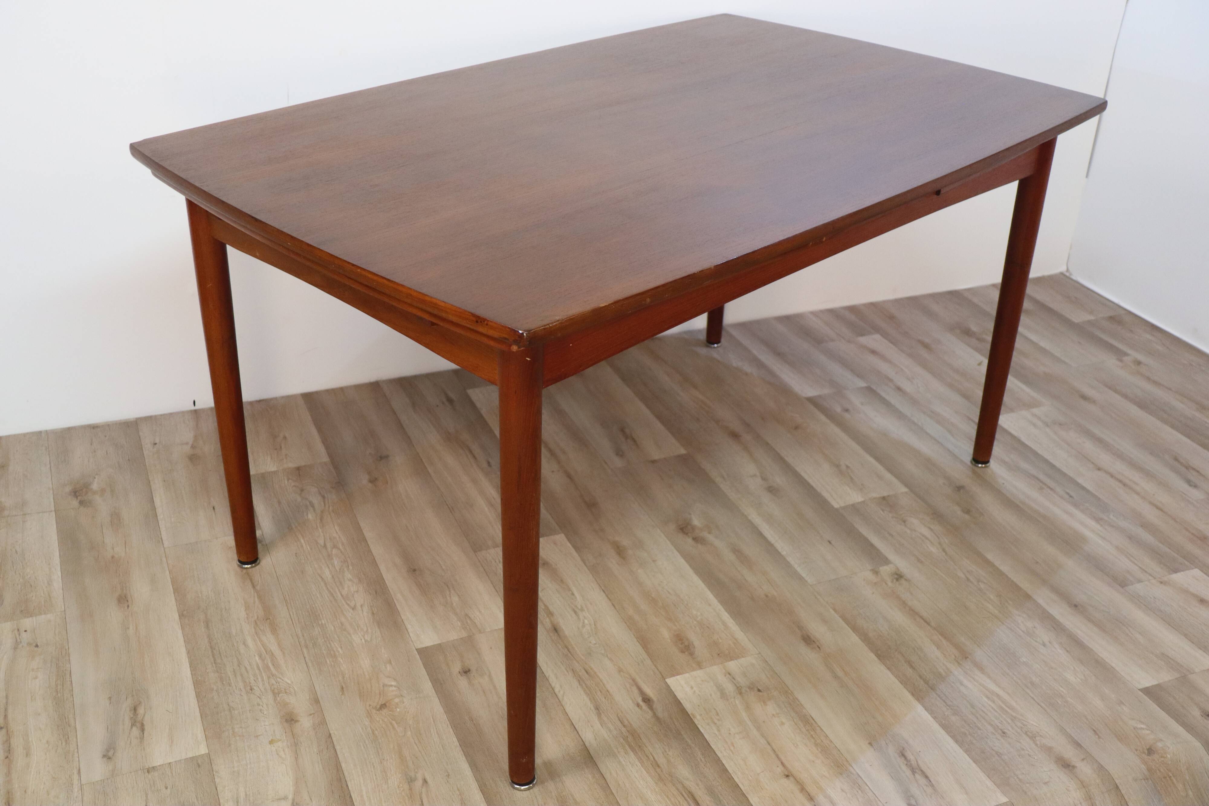 Scandinavian extendable meal table Denmark teak 1960