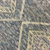 Geometric Kilim Rug, Bule Beige Contemporary Wool Carpet 195 x 128 cm