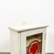 Vintage medicine cabinet red cross glass door