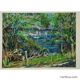 Oil painting by Alexander Michael - Chiemsee near Mittendorf 1990