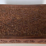 Carved wooden box