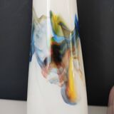 Set of two Murano marmorean glass vases