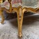 Antique Louis XV Style Gilded Sofa with Gobelin Upholstery