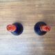 Vintage art glass candle holders, set of 2